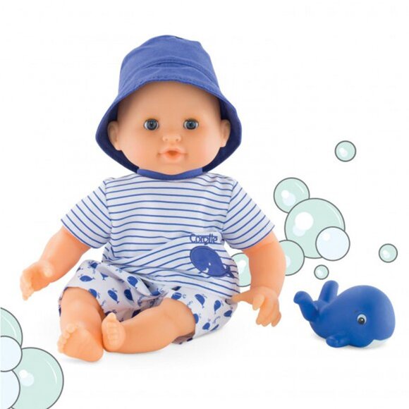 Corolle Bath Baby Martin Boy Doll w/Little Bath Whale 12"-30cm New in Box - Picture 1 of 16